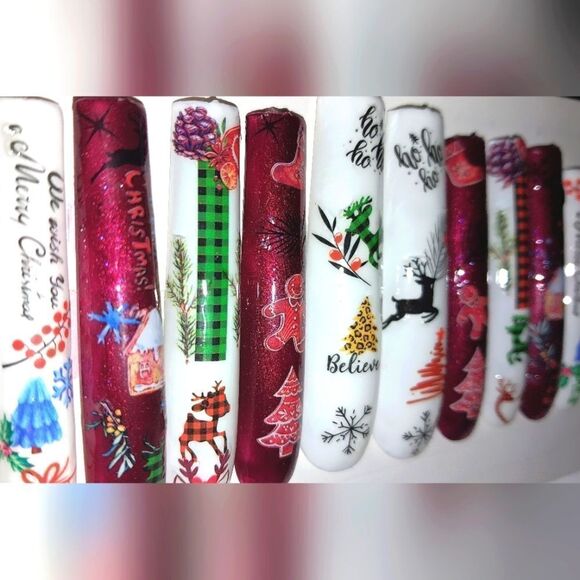 Hand crafted 10pc xxl acrylic custom press on nails - Picture 1 of 5